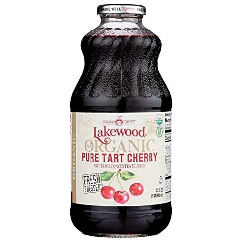 Lakewood 오가닉 퓨어 타트 체리 주스 946 ml, 946ml, 1개 맑은농장유기농타트체리
