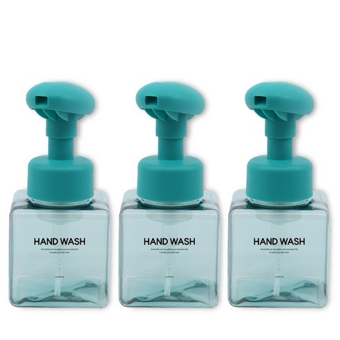 뉴앤룩 돔헤드 거품용기 핸드워시 디스펜서, 민트, 3개, 250ml
