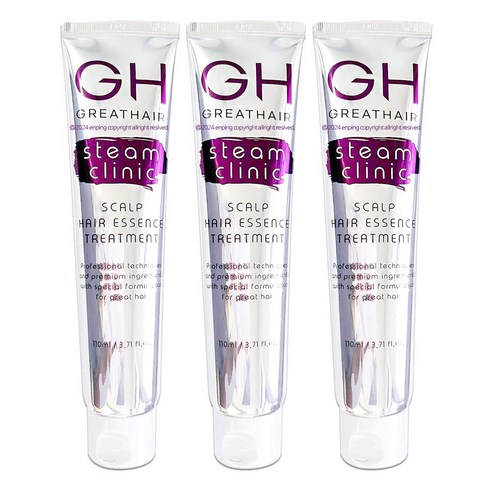 그레이트헤어 스팀클리닉 스칼프 헤어 에센스 트리트먼트 110미리, 3개, 3개, 100ml