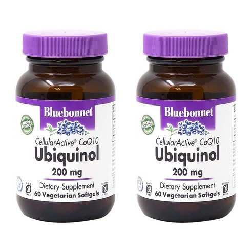 블루보넷 CoQ10 유비퀴놀 200mg 베지테리안 소프트젤, 2개, 60정