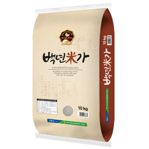 쌀10kg 백년미가10kg/ 찹쌀이 섞여 찰진 쌀/ 오후 2시 이전 주문시 당일발송, 1포, 10kg Best Top3