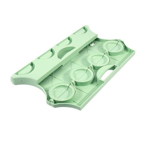라비올리 메이커 커터 스탬프 라비올리/피에로기/만두 메이커 래퍼 프레스 금형 커터 파이 라비올리 만두 금형, 16.5x41.5cm, 플라스틱, 녹색