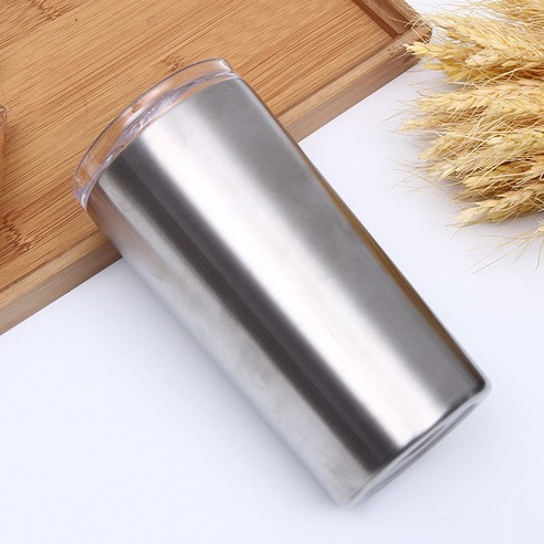스테인레스 스틸 컵 컬러 자동차 컵 자동차 진공 단열 컵, 본색, 30oz