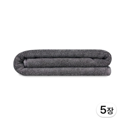 송월 메르디앙 30수 450g 바스타월, 5개, 다크그레이