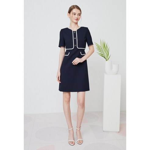 JJ지고트 여성 자켓 (GM6M0OPW4) 라인 배색 원피스