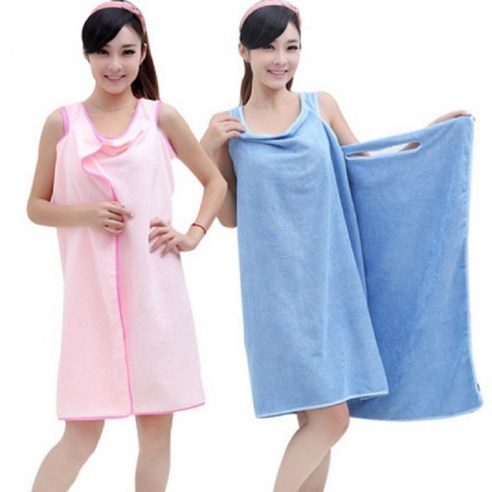 원피스형 샤워 가운 수건 타올 목욕 타월 sil*1631LK, 퍼플, 본상품선택