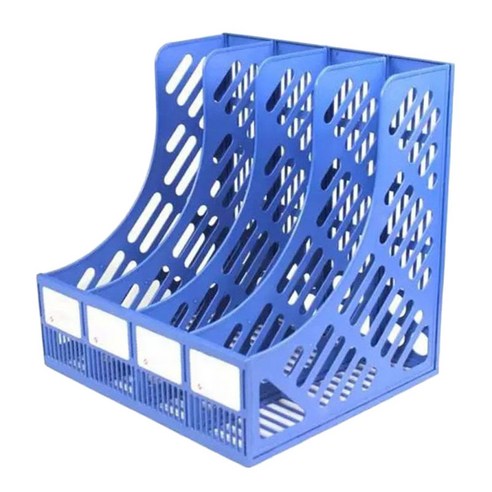 파일 홀더 보관 4 섹션 중공 파일 선반, 325x260x310mm, 플라스틱, 블루