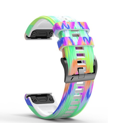 Garmin Forerunner 935 945 MARQ Athlete 스트랩 가민 QUICKFIT 22mm 고무 프린트 위장 퀵 릴리스 손목 스트랩, #5, Quick Fit 22mm