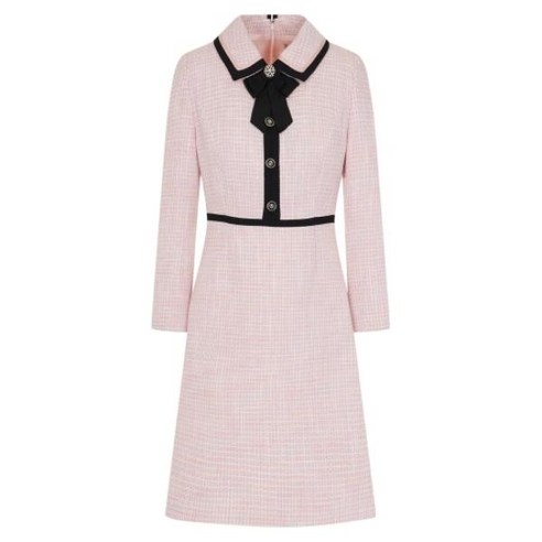 케네스레이디 [롯데백화점][케네스 레이디]제이키 라인 배색 트위드 원피스