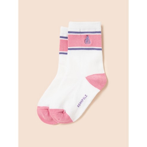 사랑스러운 디자인과 안전한 소재로 완성된 우리 아이를 위한 최고의 선택, 빈폴키즈 베이직 골지 양말 3족 세트 라이트 핑크