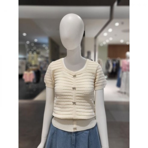 [올리브데올리브] 메탈 리본장식 스퀘어넥니트 yk4mp634 백화점 아울렛 (3965721)