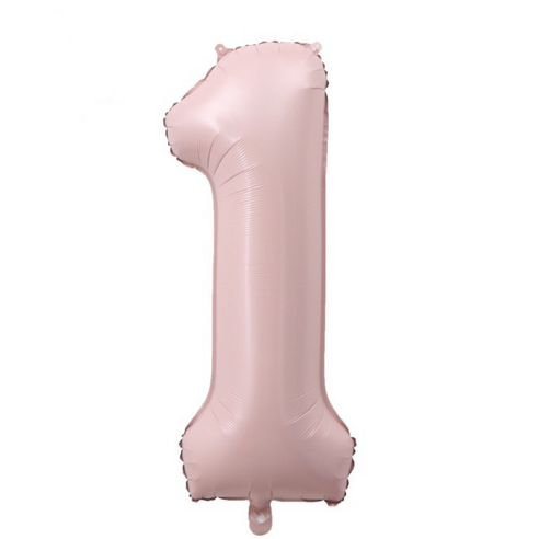 팡파티 숫자 레터링 풍선 101cm 1, 베이비핑크, 1개