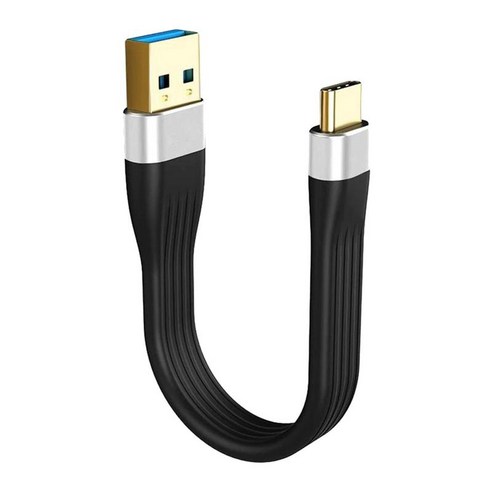 MacBook용 Nintendo Switch용 USB C To USB A 3.1 케이블 짧은 충전기, {"사이즈":"13cm"}, {"색상":"검은 색"}, {"수건소재":"금속"}