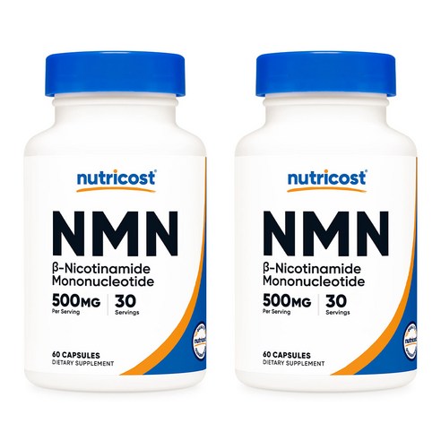 뉴트리코스트 효소 NMN 보충제 500mg 60캡슐 2개, 2개, 60정