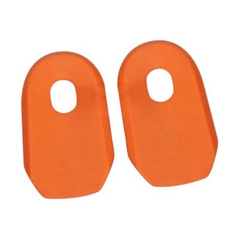 2pcs 자전거 크랭크 크랭크 셋 먼지 보호기 사이클링 크랭크 암 보호 커버 자전거 액세서리, 주황색, 6.8x4x1.5cm, 실리콘