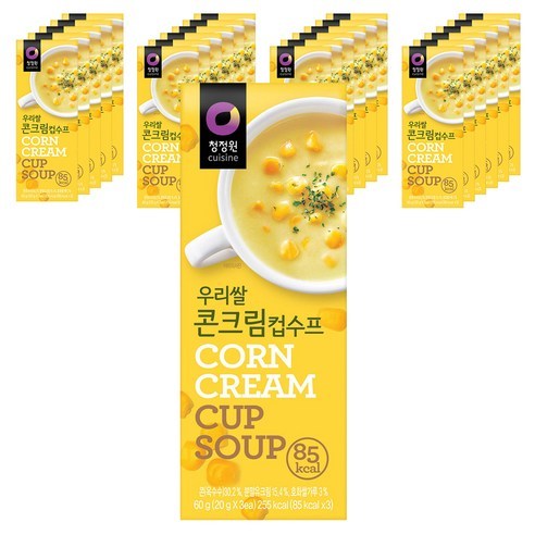 청정원 우리쌀 콘크림 컵수프, 48개입, 60g