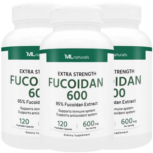 [미국빠른직구] 신제품 마이라이프 내추럴스 후코이단 600mg, 120정, 3개