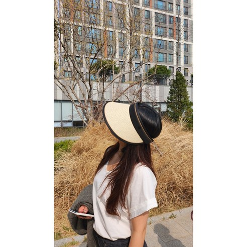 낌유스토어 접이식 밀짚 썬캡 모자