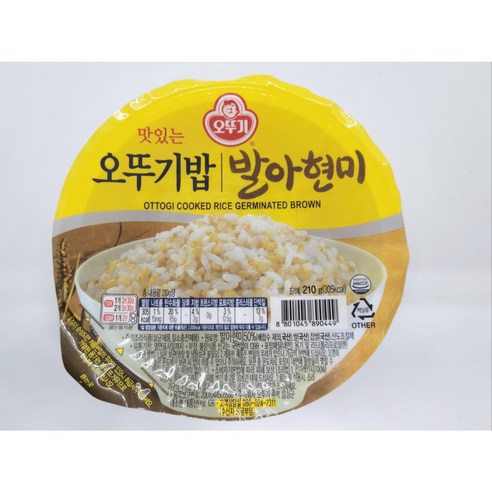 오뚜기밥 발아현미밥, 210g, 24개
