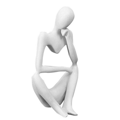 사암 추상 조각 입상 동상 조각 가정 장식, 3, {"수건소재":"흰색 사암"}