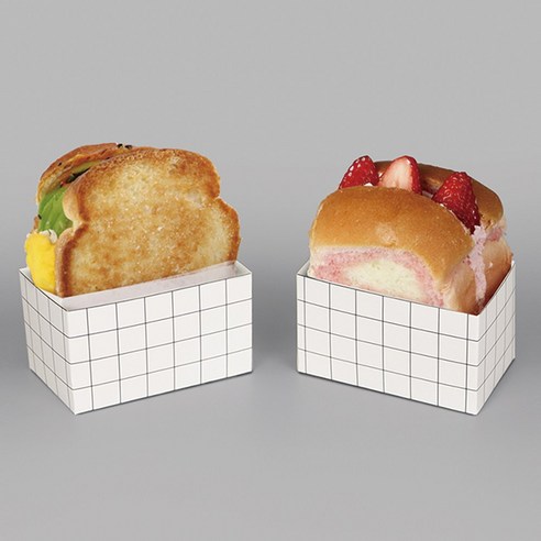 도넛홀더 토스트 샌드위치 버거 종이트레이 체크 검정, 1000개, 1000개