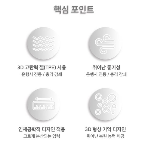 엉덩이 지옥 탈출! 3D 젤 쿠션으로 꿀 라이딩!