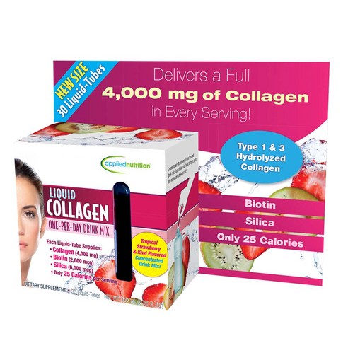 어플라이드 뉴트리션 마시는 액상 콜라겐 4000mg 30개입 Applied Nutrition Liquid Collagen 4000mg 30 Tubes, 1개, 30개