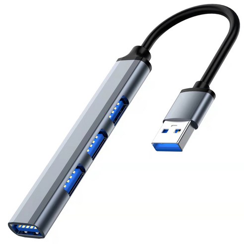 USB 3.0 허브 분배기-USB 익스텐더 4 포트, 회색