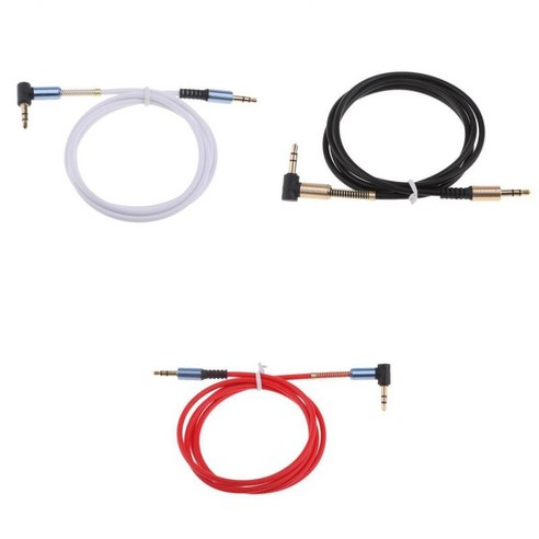3Pieces 3.5mm AUX AUXILIARY CORD Male To Male 스테레오 오디오 케이블 (PC MP3 용), 화이트 블랙 레드, 설명, 설명