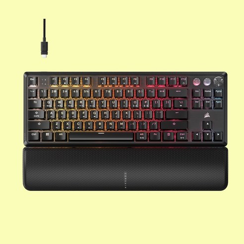 [국내정품] 커세어 K70 PRO TKL MGX 래피드트리거 게이밍 기계식 키보드 마그네틱축 / 다용도 에코백 증정, 마그네틱축(자석축), 블랙 
키보드/마우스