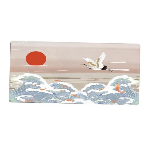 복고풍 중국 스타일 90x40cm 확장 마우스 패드 키보드 매트 홈 오피스, 400x900x3mm, 미끄럼 방지, A