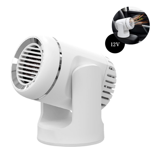 PTC 미니 차량용 가열히터 온풍기 서리제거기(블랙/화이트)(12V/24V), 12V, 화이트
