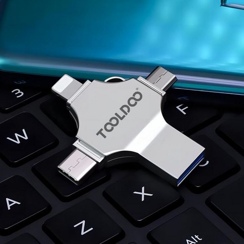 ToolDoo 4in1 USB 핸드폰 외장메모리 실버, 64GB