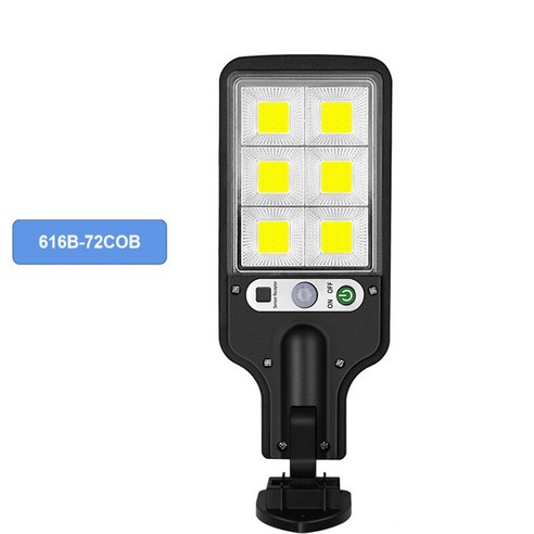 [ZL] LED 태양 가로등 COB + SMD 야외 태양광 램프 3 조명 모드 방수 모션 센서 보안 조명 정원 파티오 태양광 가로등, 616-B