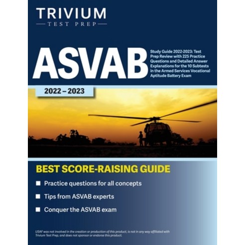 (영문도서) ASVAB Study Guide 2022-2023: Test Prep Review with 225 Practice ...