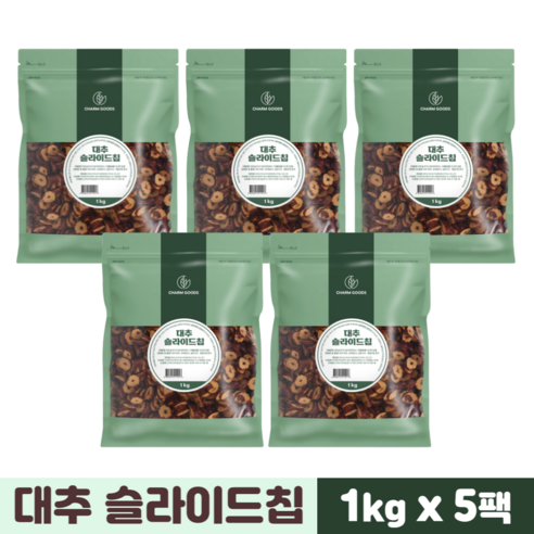 참굿즈 말린 건 대추 슬라이드 칩 스낵 1kgx2 맛있는 영양 남녀노소 간식, 2개