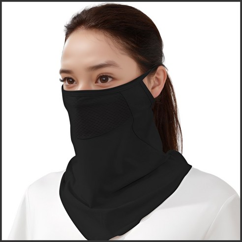 LORIA 시원한 골프마스크 쿨페이스커버, 블랙[black]