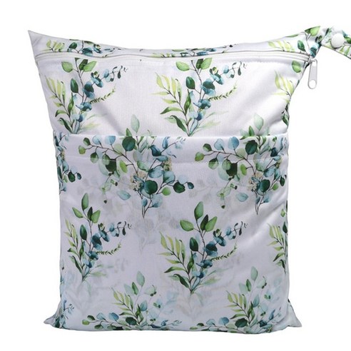 Sigzagor 아기 기저귀 용 지퍼가 달린 습식 드라이 백 36cm x 29cm 방수 재사용 가능, [04] W154, 1개