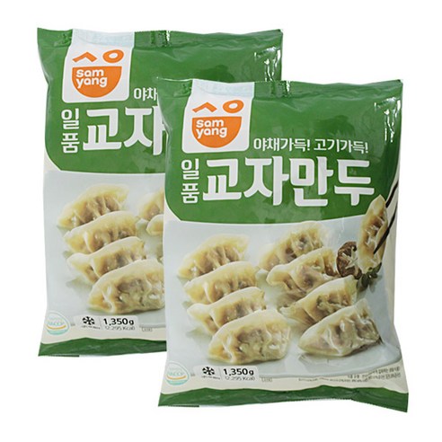 삼양 일품교자만두 1350gX2팩, 2개, 1.35kg