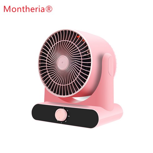 몬테리아 온풍기 전기난로 사무실 가정용 온풍기 미니히터, 냉난방  핑크색800W