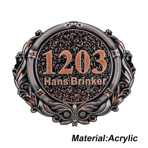 디자인 주소 문패 제작 빈티지 도로명주소 BILEE-15, 2.Type01 Acrylic - 12inch