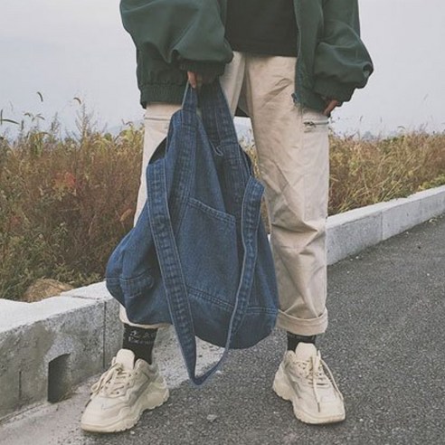 YC8 데일리 데님 에코백 크로스백 숄더백 빈티지 커플 가방