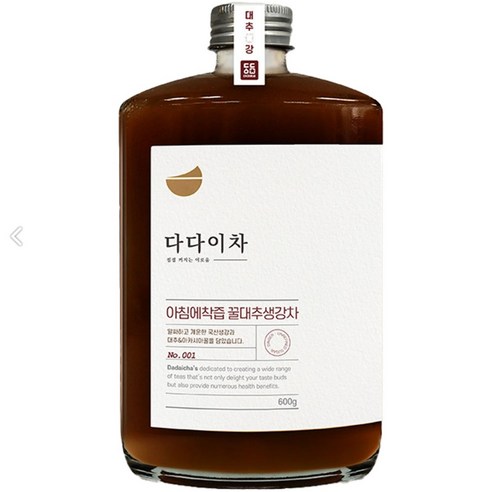 다다이차 대추생강차 수제차 국산차 건강차 액상차