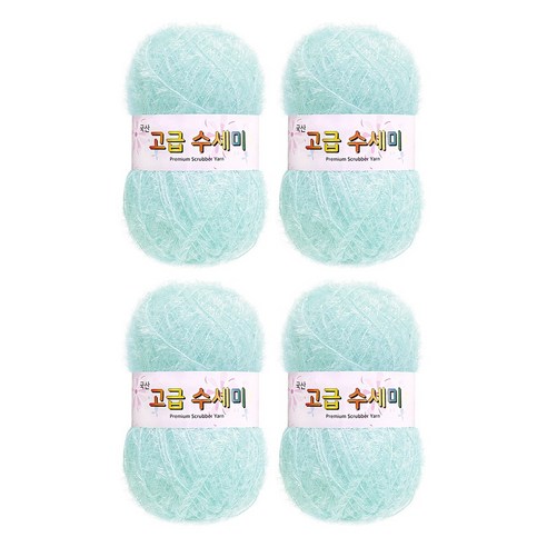 울클럽 별꽃수세미 DIY 고급수세미실 80g 4볼세트 + 동영상제공, 154소프트버블