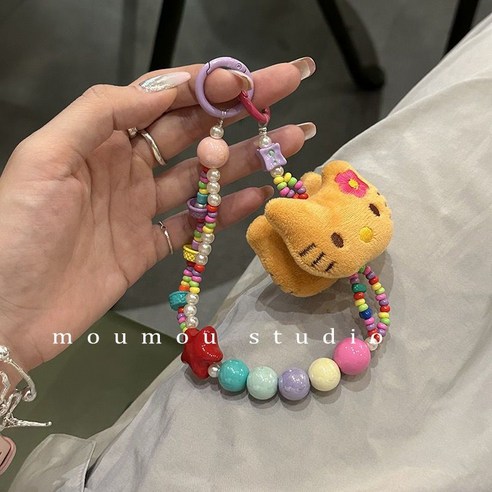 티류으스 캐릭터 키티 핸드폰줄 키링 태닝 고전 키티 굿즈 가방 백참 액서서리
