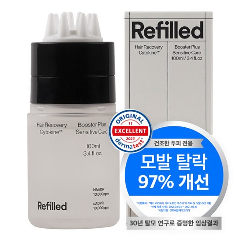 리필드 사이토카인 탈모용 모이스처 케어 헤어토닉, 3개, 100ml