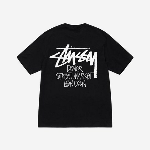 슈데일리 스투시 스탁 도버스트리트 마켓 런던 티셔츠 블랙