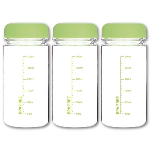 위드 눈금물병 트라이탄 마이보틀 3P, 350ml 그린 (3개입), 3개