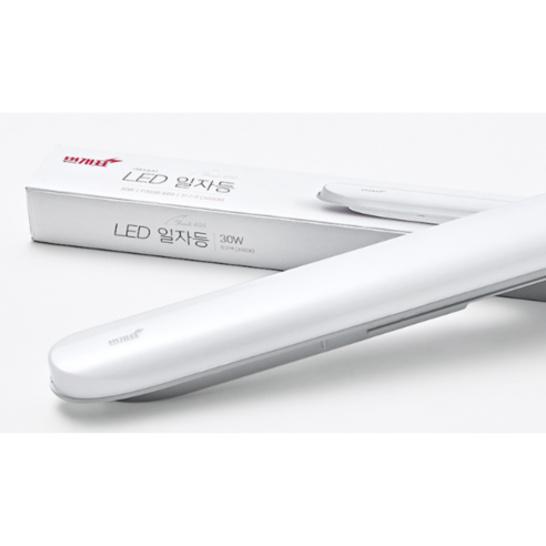 번개표 30W LED일자등 주광색 P3065060A, 전구색, 2개