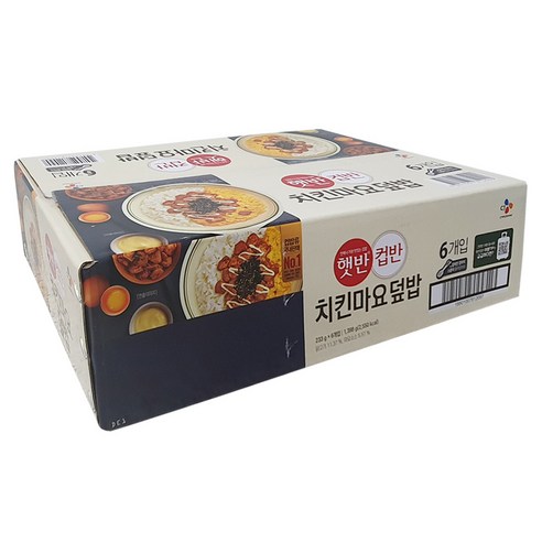 햇반 컵반 치킨마요 덮밥, 233g, 6개